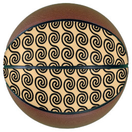 Griechisch Meander Key Waves Muster Brown Basketball