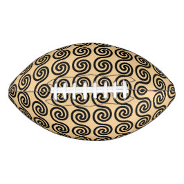 Griechisch Meander Key Waves Muster Brown Football