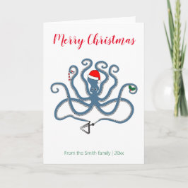 Griechisch/Minooktopus Weihnachtsfeiern Karte