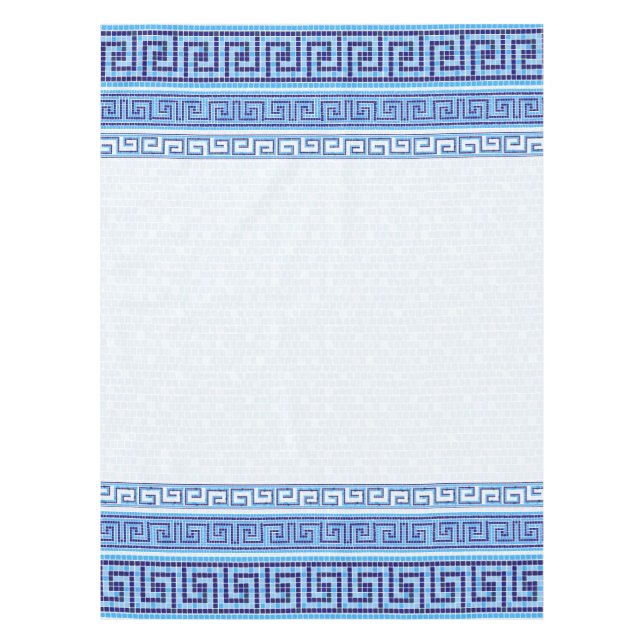 Griechisch-Mosaiksteinschmuck - Blauschattierungen Tischdecke (Vorderseite)