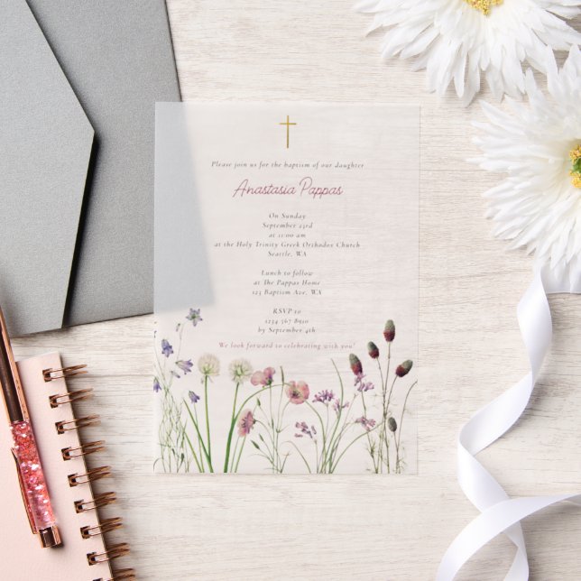 Griechisch-orthodoxe Christening Taufe Girl-Wildbl (Hochzeit)