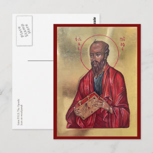 Griechisch-Orthodoxe Ikone des Heiligen Paulus des Postkarte