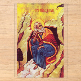 Griechisch-orthodoxe Ikone des Propheten Elija Acryleinladungen