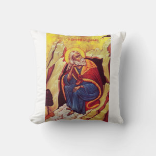 Griechisch-orthodoxe Ikone des Propheten Elija Kissen