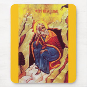 Griechisch-orthodoxe Ikone des Propheten Elija Mousepad