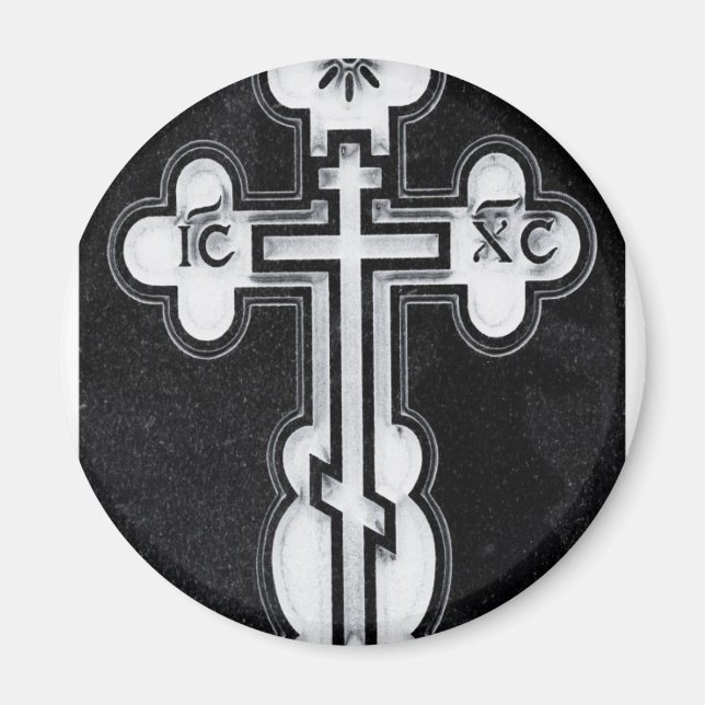 griechisch-orthodoxe Kreuz Magnet (Vorne)