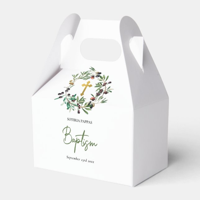 Griechisch-orthodoxe Weihnachtsfeier Taufe Lebensg Geschenkschachtel (Vorderseite)