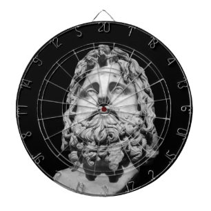 Griechisch-römische Marmorbüste klassisch Schwarz- Dartscheibe
