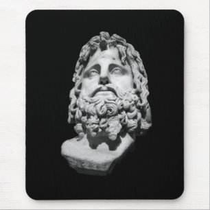 Griechisch-römische Marmorbüste klassisch Schwarz- Mousepad