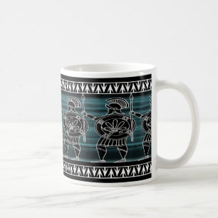 Griechisch-Schwarze Uhr Kaffeetasse