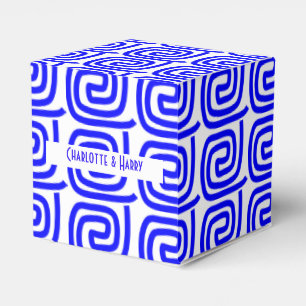 Griechisch Traditional Blue White Meander Personal Geschenkschachtel