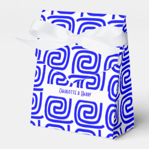 Griechisch Traditional Blue White Meander Personal Geschenkschachtel