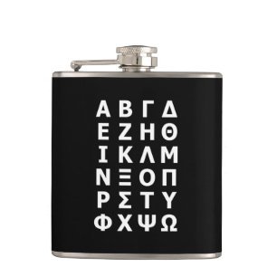 Griechische Alphabet-Flasche Flachmann