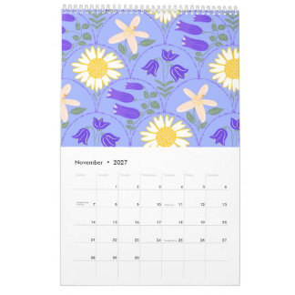 Griechische botanische Muster & Rhodus-Szenen-Kale Kalender