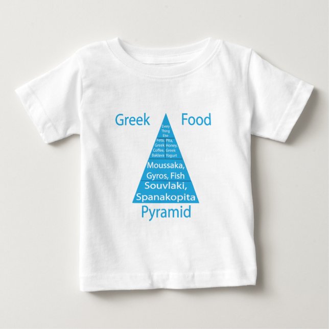 Griechische Ernährungspyramide Baby T-shirt (Vorderseite)