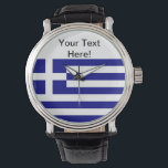 Griechische Flagge Armbanduhr<br><div class="desc">Ich hoffe,  wie ich diese Ehre Ihrer Flagge gezeigt habe! Mir gefällt,  wie das aussieht! Fühlen Sie sich frei,  um dies Ihren Bedürfnissen anzupassen! Danke,  dass du vorbeigekommen bist und einen schönen Tag verbringen könntest!</div>