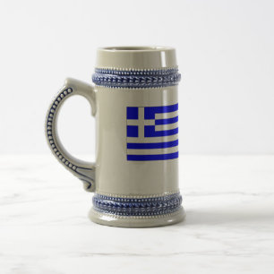 Griechische Flagge Bierglas
