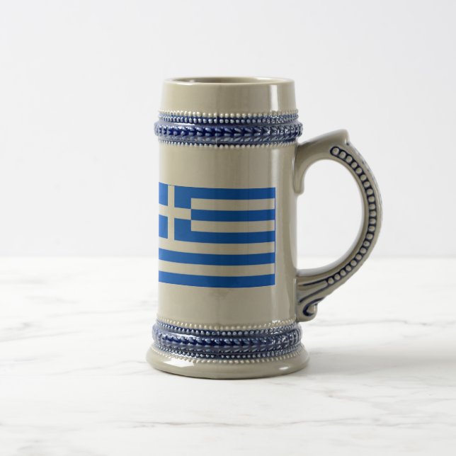 griechische Flagge Bierglas (Rechts)