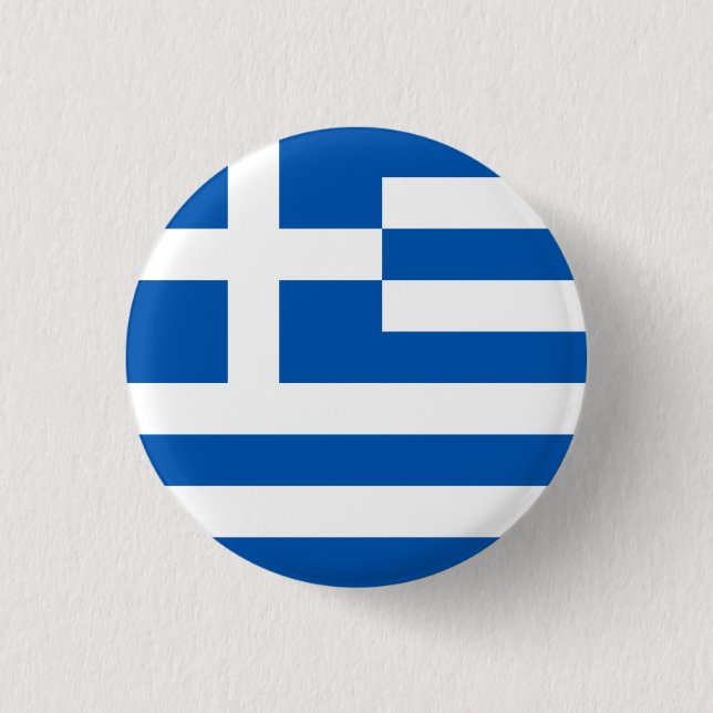 Griechische Flagge Button (Vorderseite)
