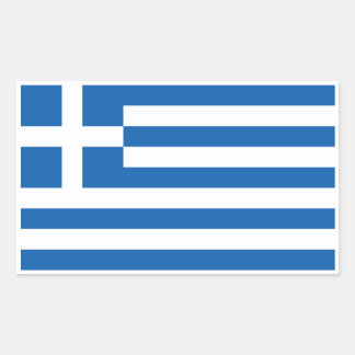 Griechische Flagge, Flagge Griechenlands Rechteckiger Aufkleber