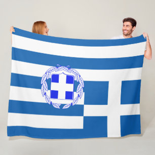 Griechische Flagge Fleecedecke
