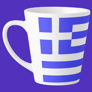 Griechische Flagge Gesamt Milchtasse