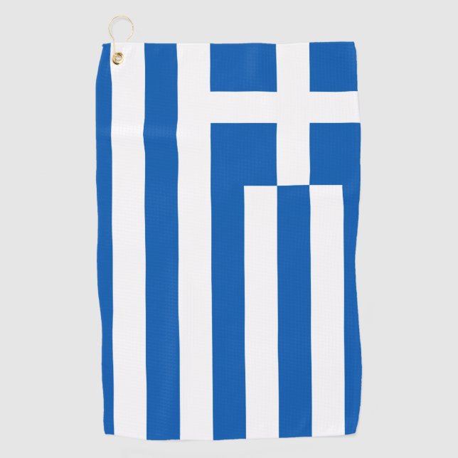 griechische Flagge Golfhandtuch (Vorderseite)
