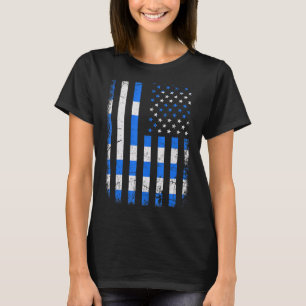 Griechische Flagge Griechenland Amerika Pride Heri T-Shirt