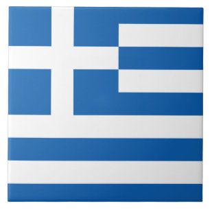 Griechische Flagge (Griechenland) Fliese