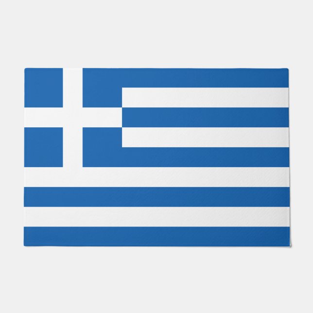 Griechische Flagge (Griechenland) Fußmatte (Vorderseite)