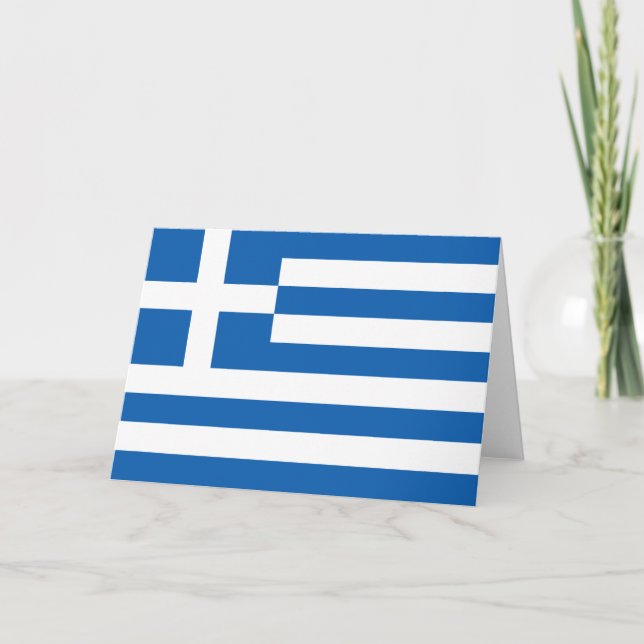Griechische Flagge (Griechenland) Karte (Vorderseite)