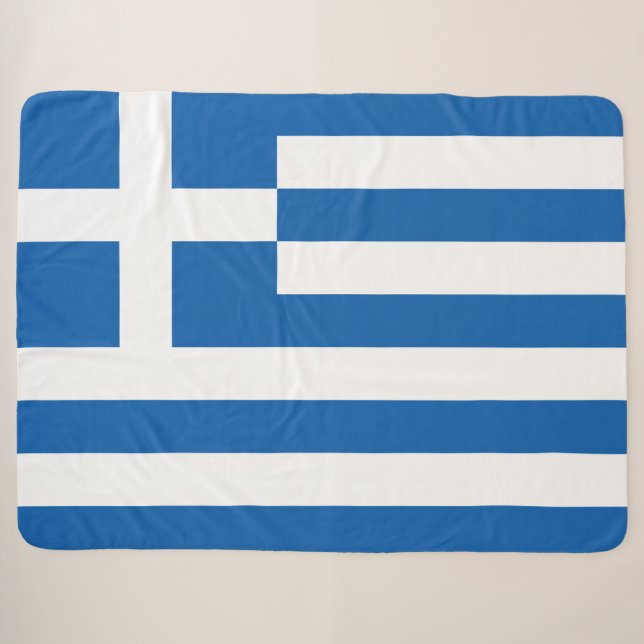 Griechische Flagge (Griechenland) Sherpadecke (Vorderseite (Horizontal))