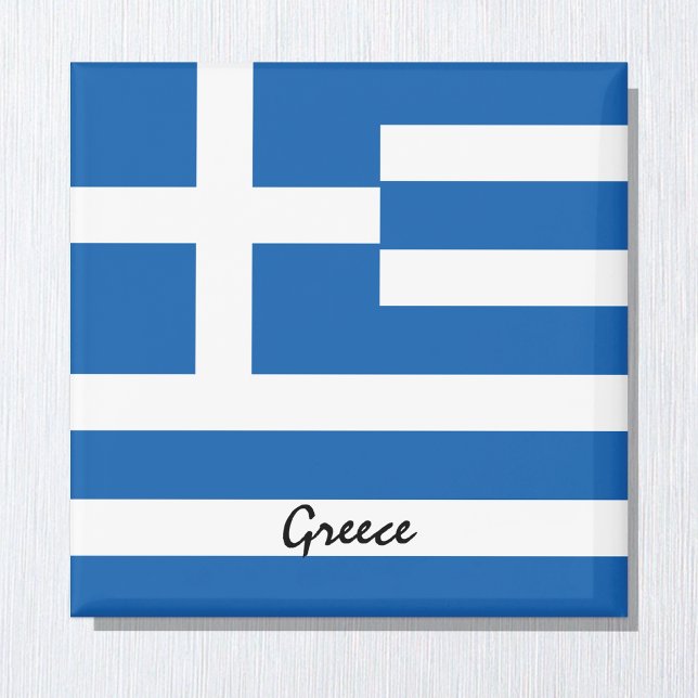 griechische Flagge / Griechenland Urlaub /Sportfan Magnet (Von Creator hochgeladen)