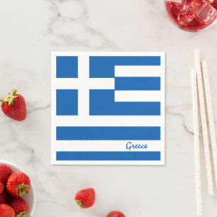 Griechische Flagge / griechische Party-Mode / Spor Serviette