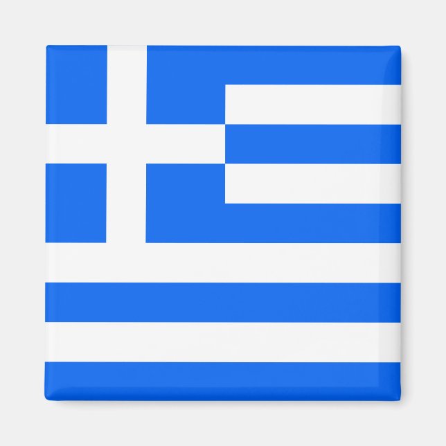 Griechische Flagge Magnet (Vorne)