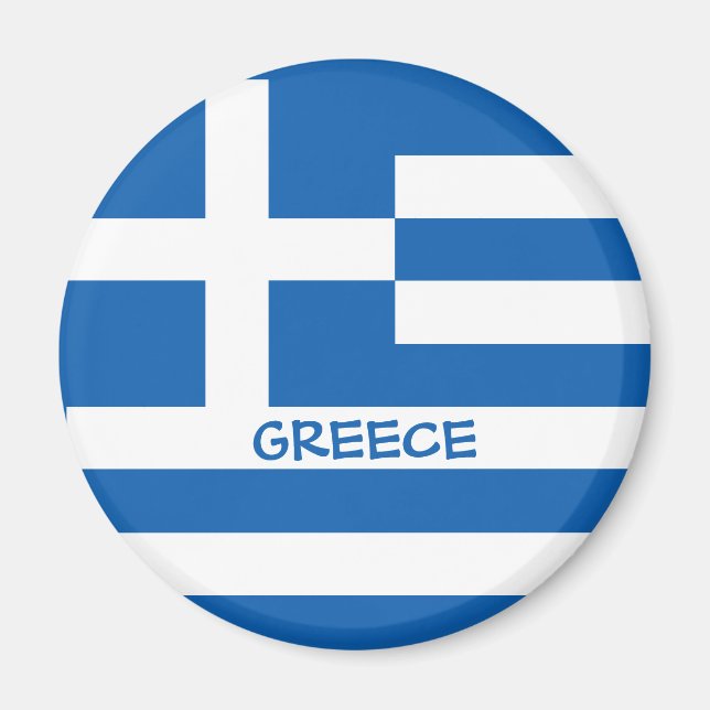 Griechische Flagge Magnet (Vorne)