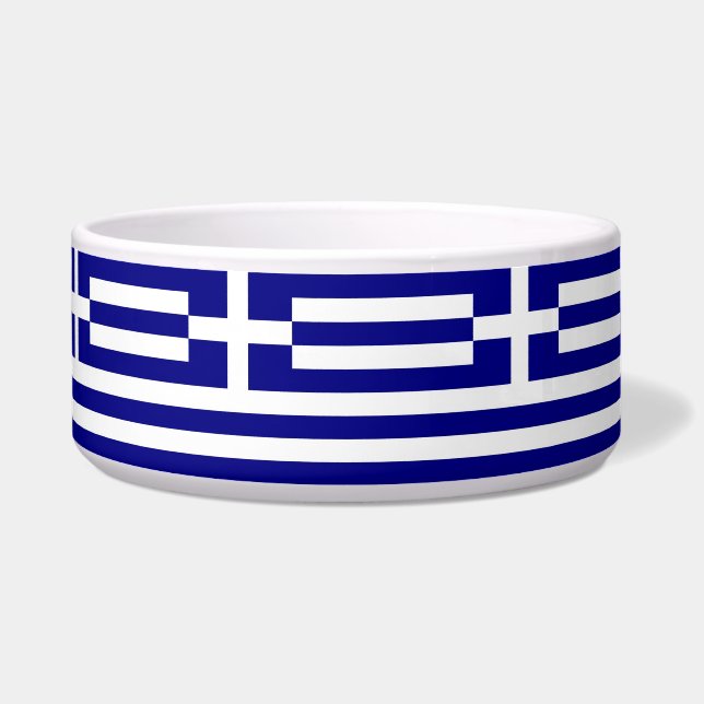 Griechische Flagge Pet Bowl Napf (Links)