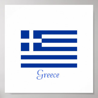 Griechische Flagge Poster