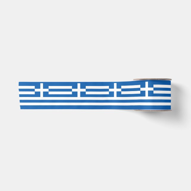 Griechische Flagge Satinband (Vorderseite)