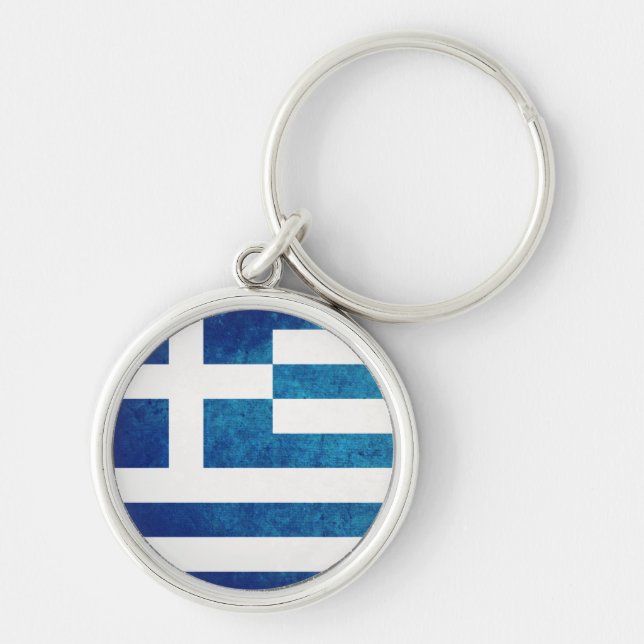 Griechische Flagge Schlüsselanhänger (Vorne)