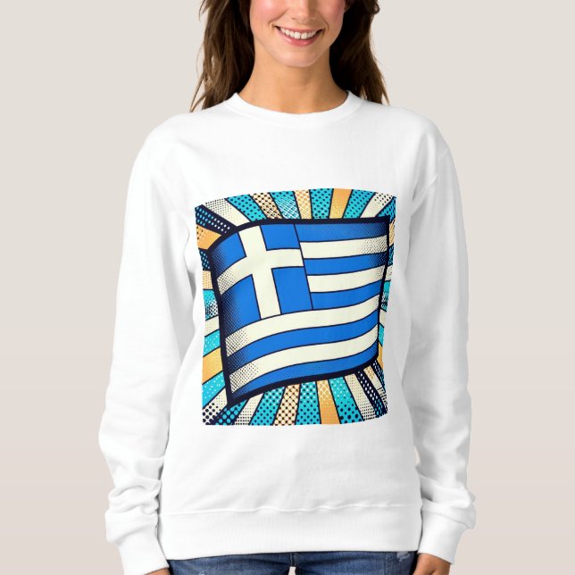 griechische Flagge Sweatshirt (Vorderseite)