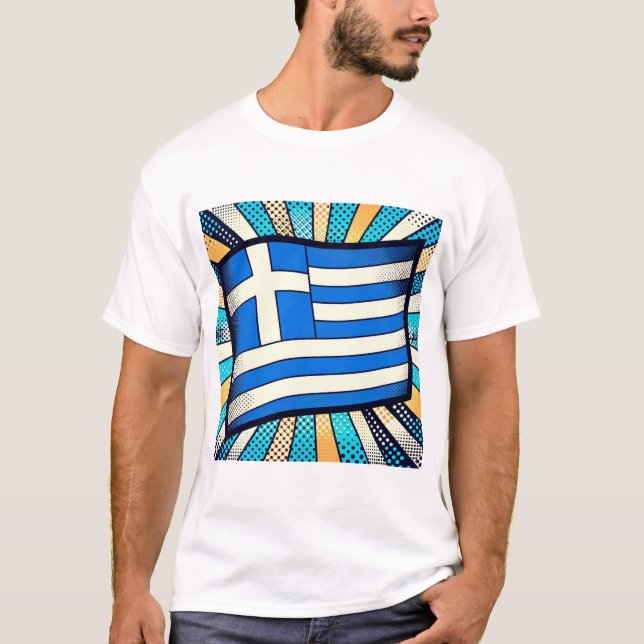 griechische Flagge T-Shirt (Vorderseite)
