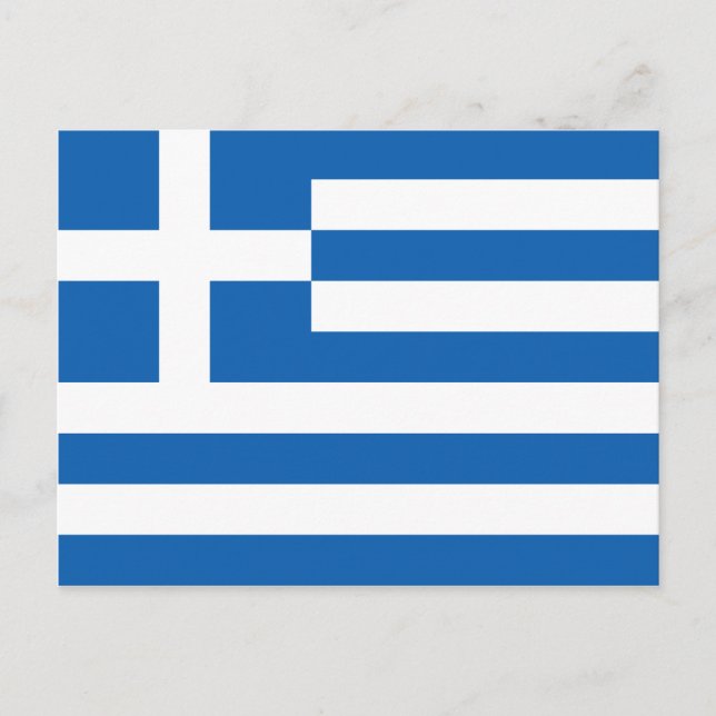 Griechische Flagge - Zollpostkarten Postkarte (Vorderseite)