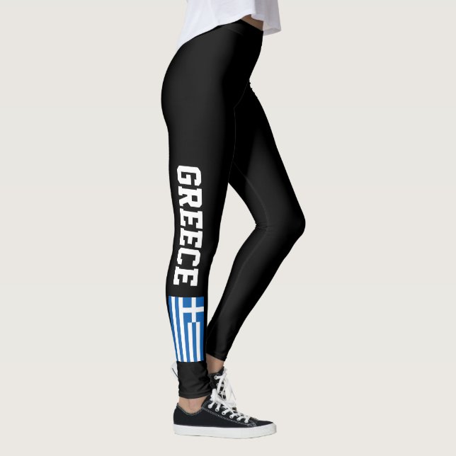 Griechische Flaggen-Leggings für Sport-Fitness Leggings (Rechts)