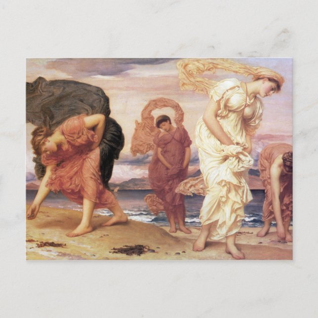 Griechische Girls sammeln Kies - Frederic Leighton Postkarte (Vorderseite)
