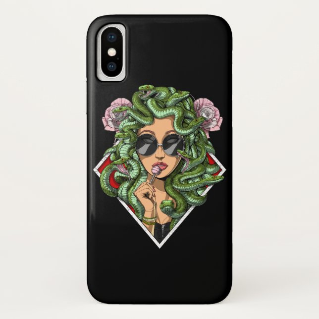 Griechische Göttin Medusa Case-Mate iPhone Hülle (Rückseite)