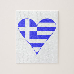 Griechische Herzflagge Funky