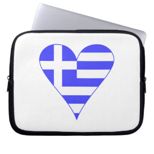 Griechische Herzflagge Funky Laptopschutzhülle