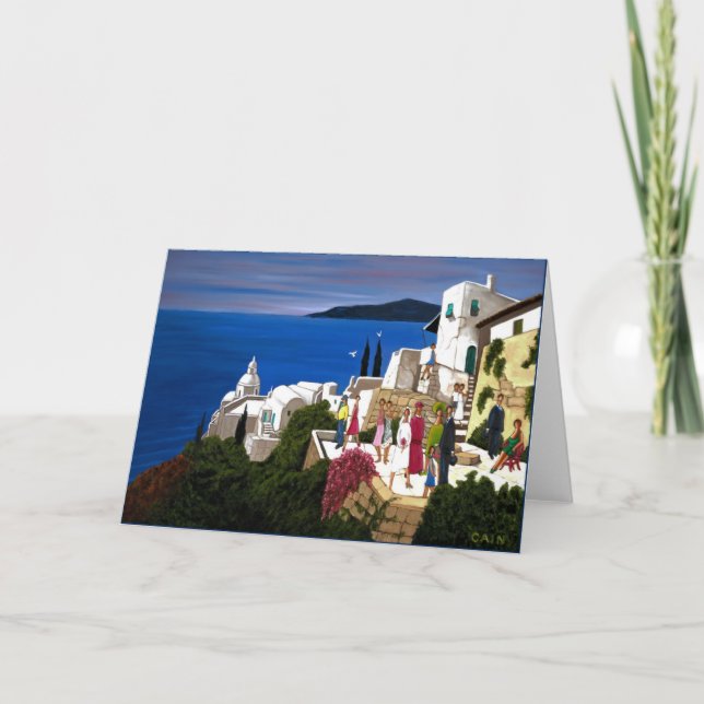 GRIECHISCHE HOCHZEIT KARTE (Vorderseite)