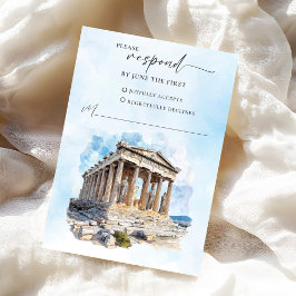 Griechische Hochzeitstipendienkarte RSVP Karte